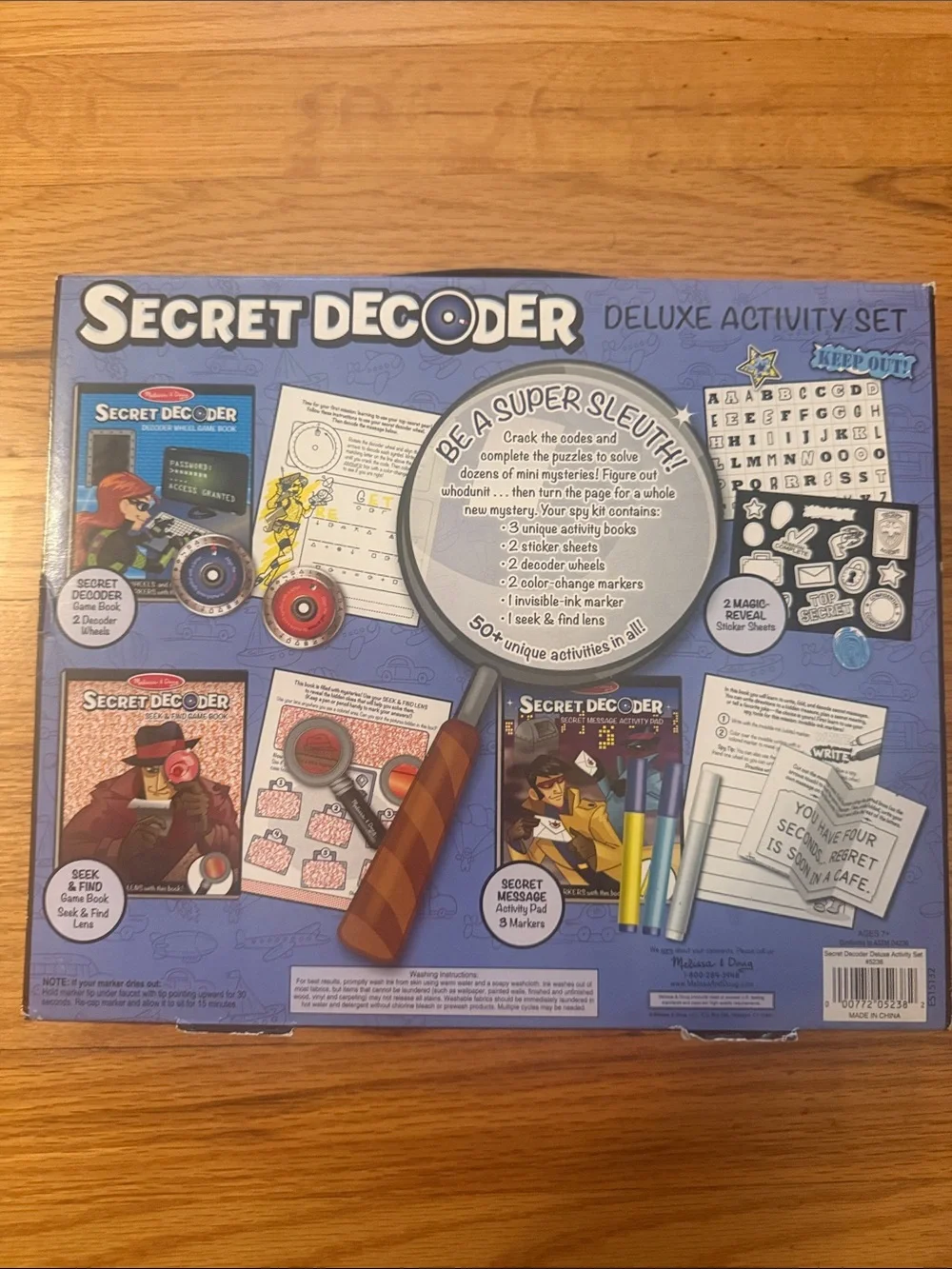 On the Go Secret Decoder Deluxe Activity Set - Blue/Red